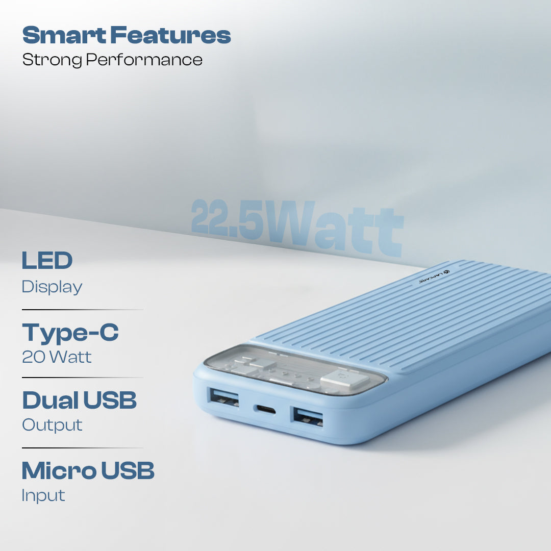 Blaze II 10000mAh Powerbank With 22.5W Fast Charging | Dual Output (LOX-315)