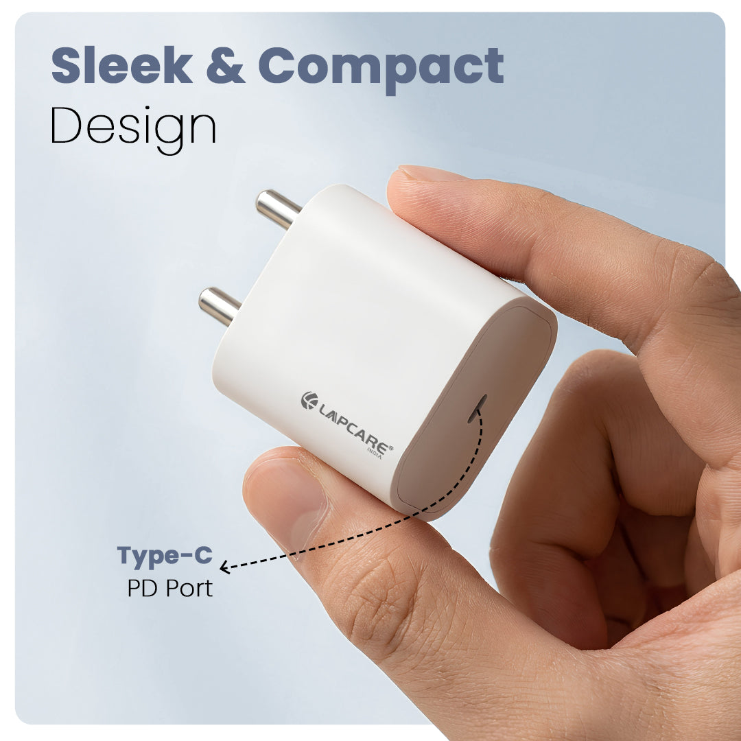 Charge Plus 20W PD Wall Charger | Type-C Fast Charger | Multi-Layer Protection (LQW-332)