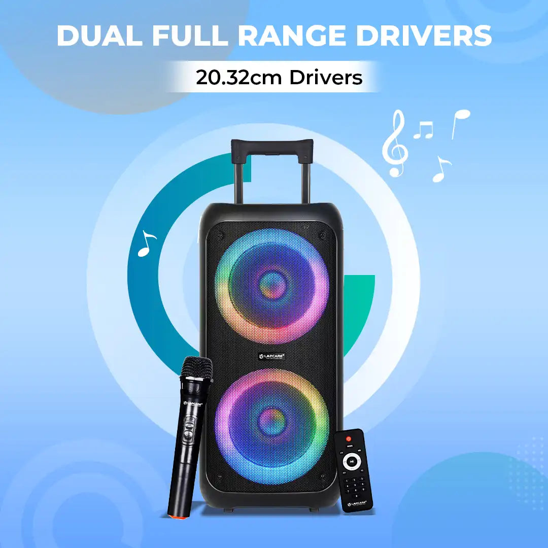 LAPSONIC III Portable 50W wireless trolley speaker with Wireless Mic (LPS-333)