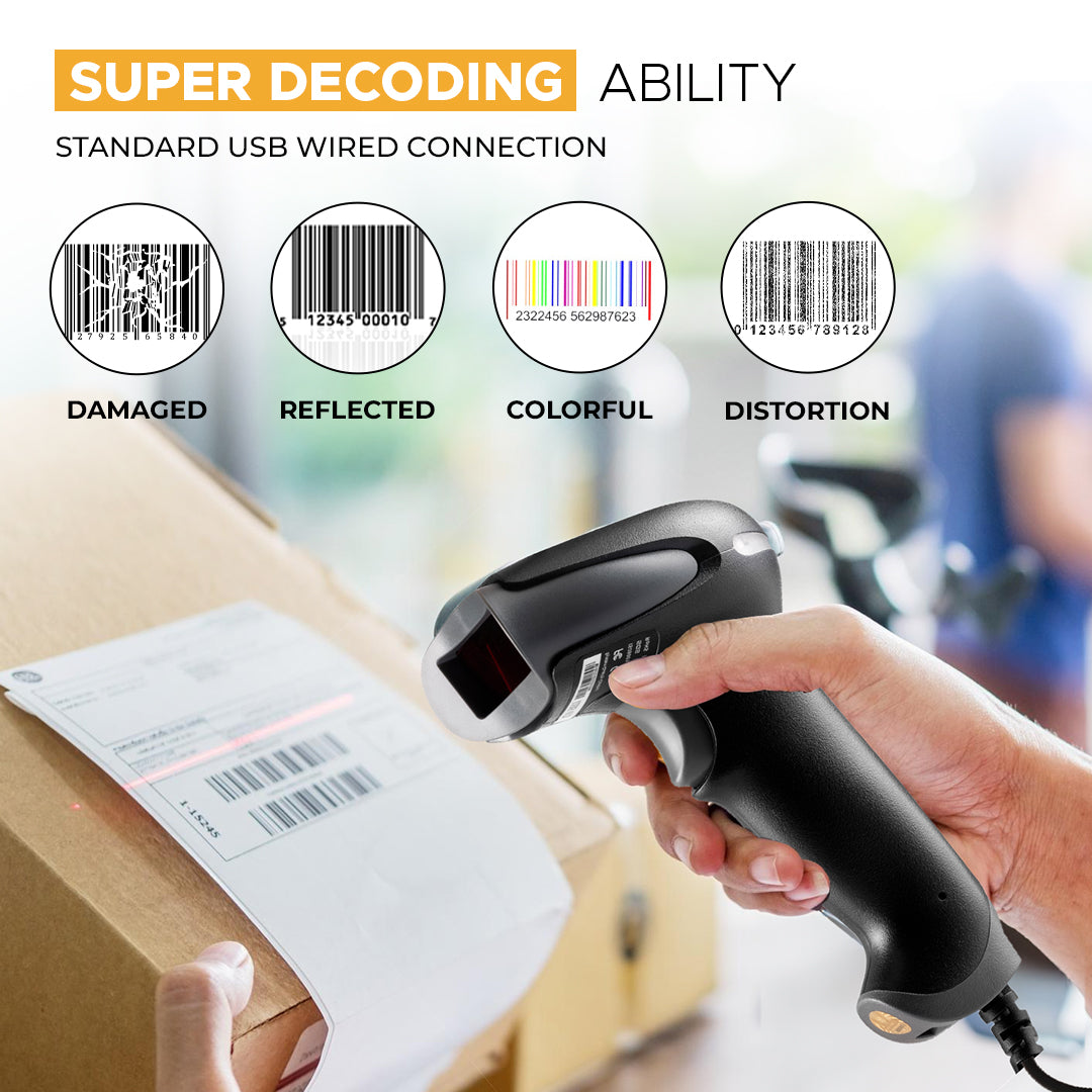 1D Wired Barcode Scanner