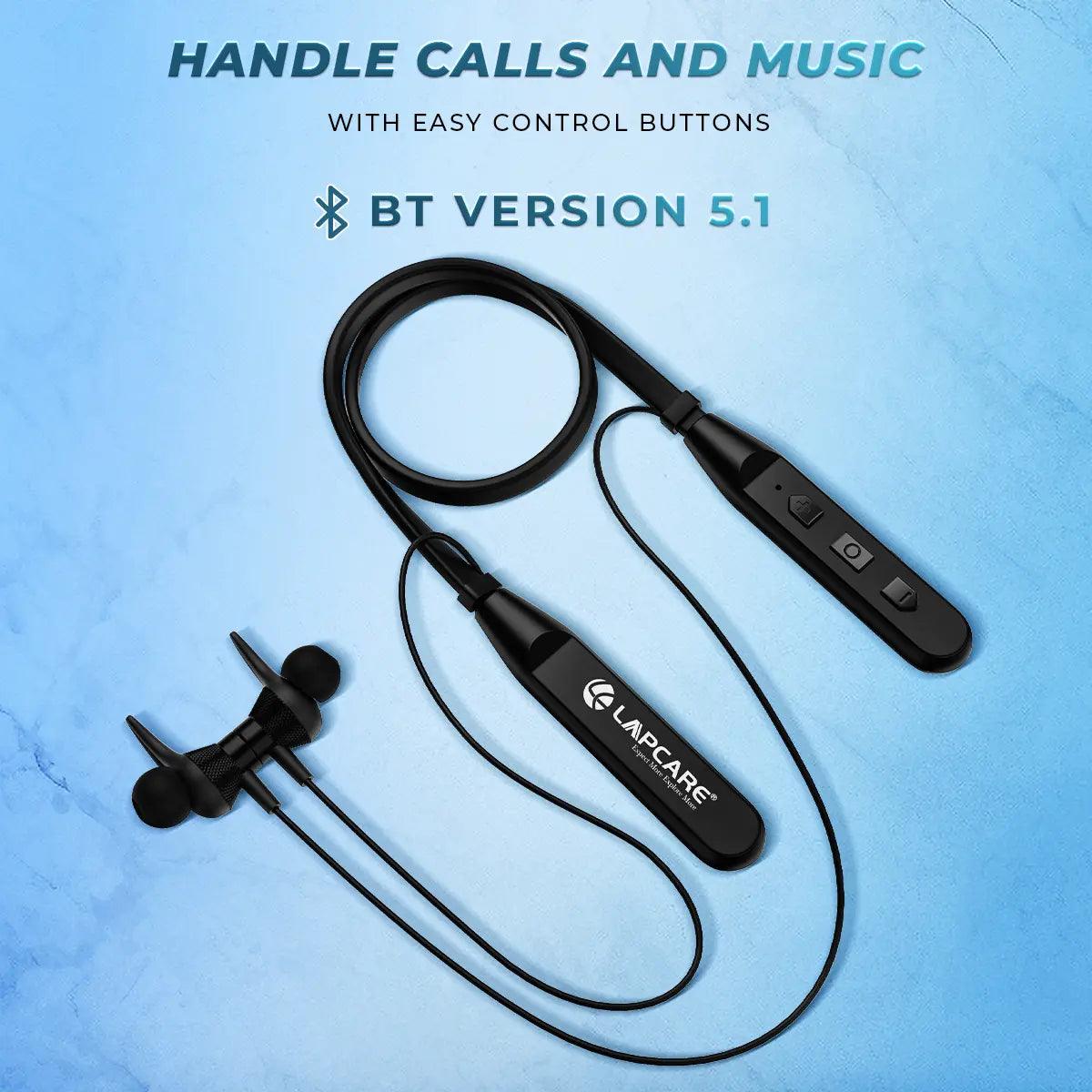 Wooband 105 Wireless Neckband Black (LNB-123)