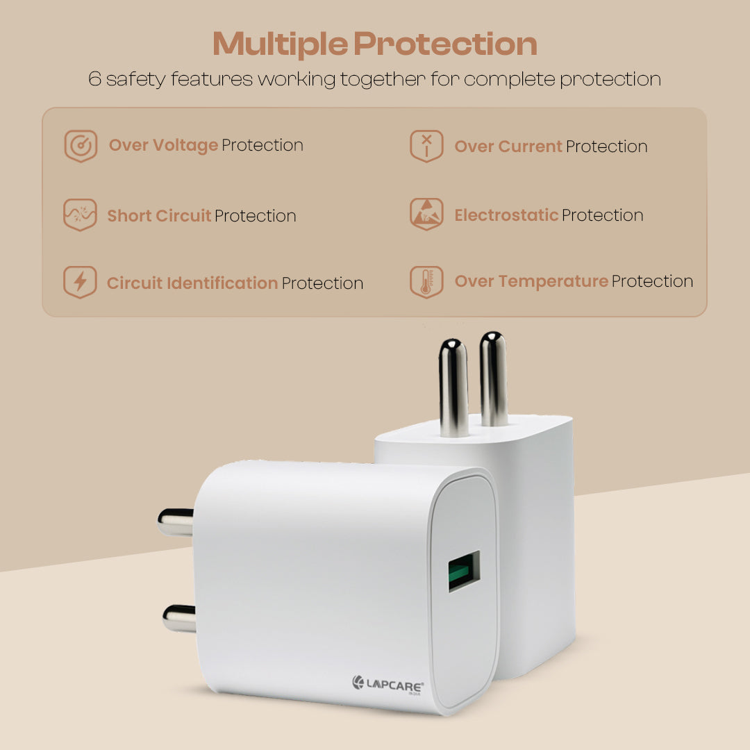 Power Buddy 20W Quick Wall Charger with USB to Type-C Cable (LQW- 323)