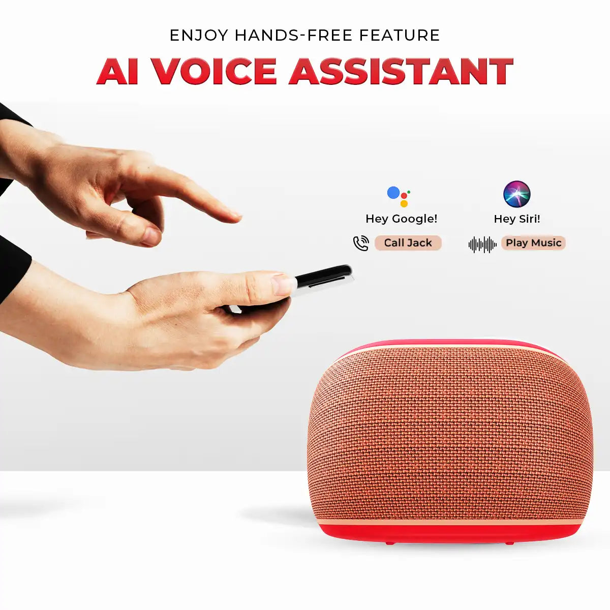 Pulse Wireless Bluetooth Speaker Red (LBS-333)