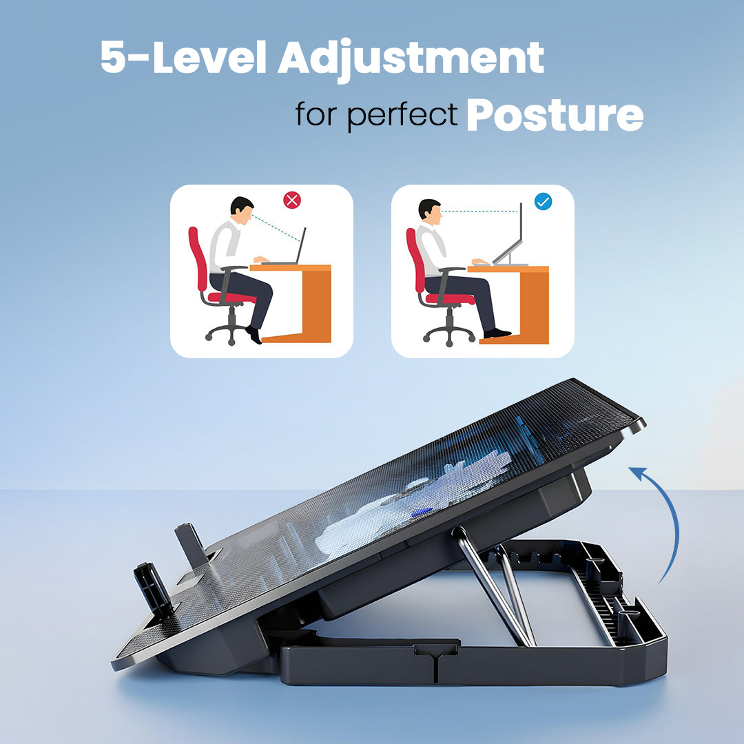 Chillmate - Cooling Pad, 2 USB Port, Dual Fan, upto 15.6" Laptop