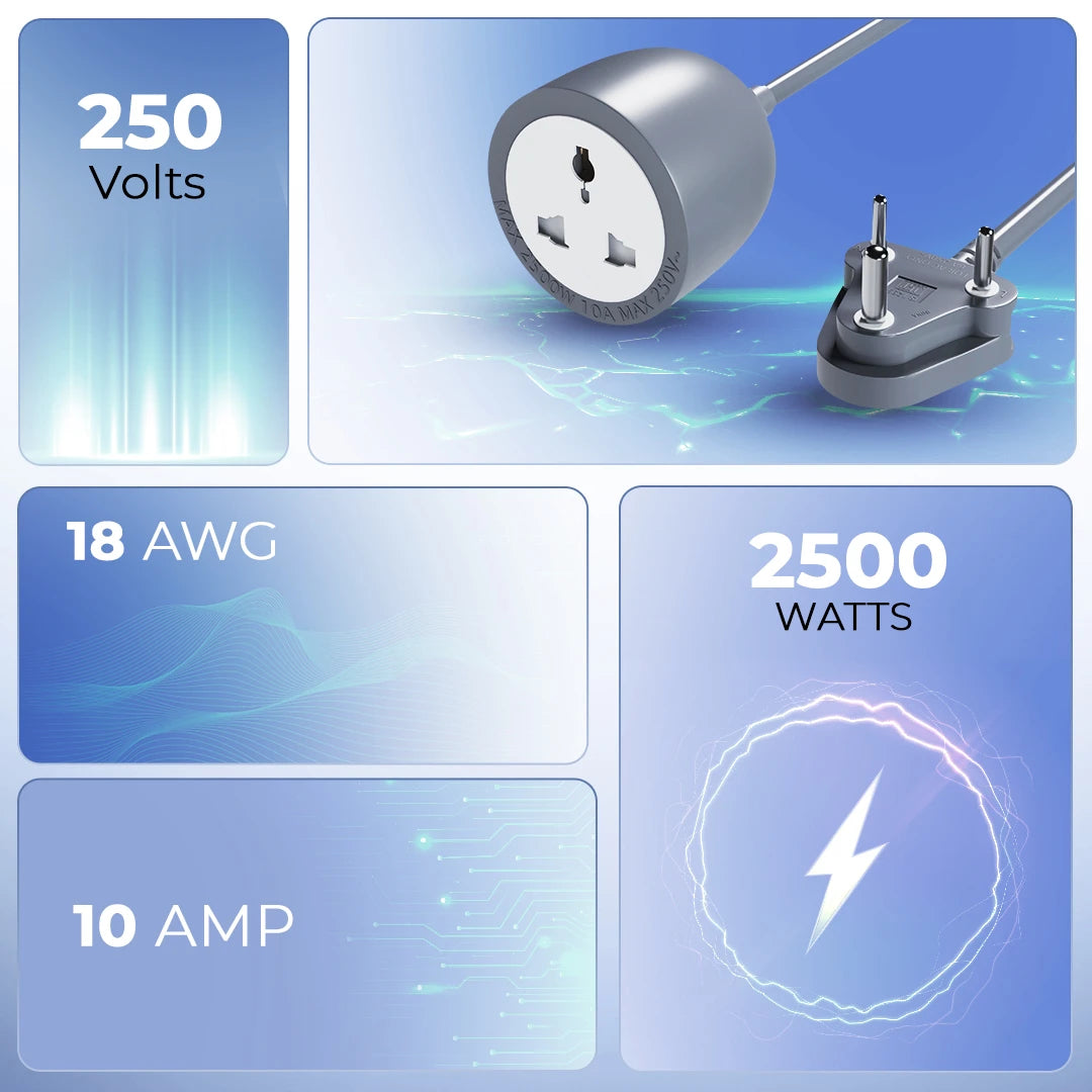 10 Meter Coord Outlet Extension With 2500W High Power output (LSP-224)