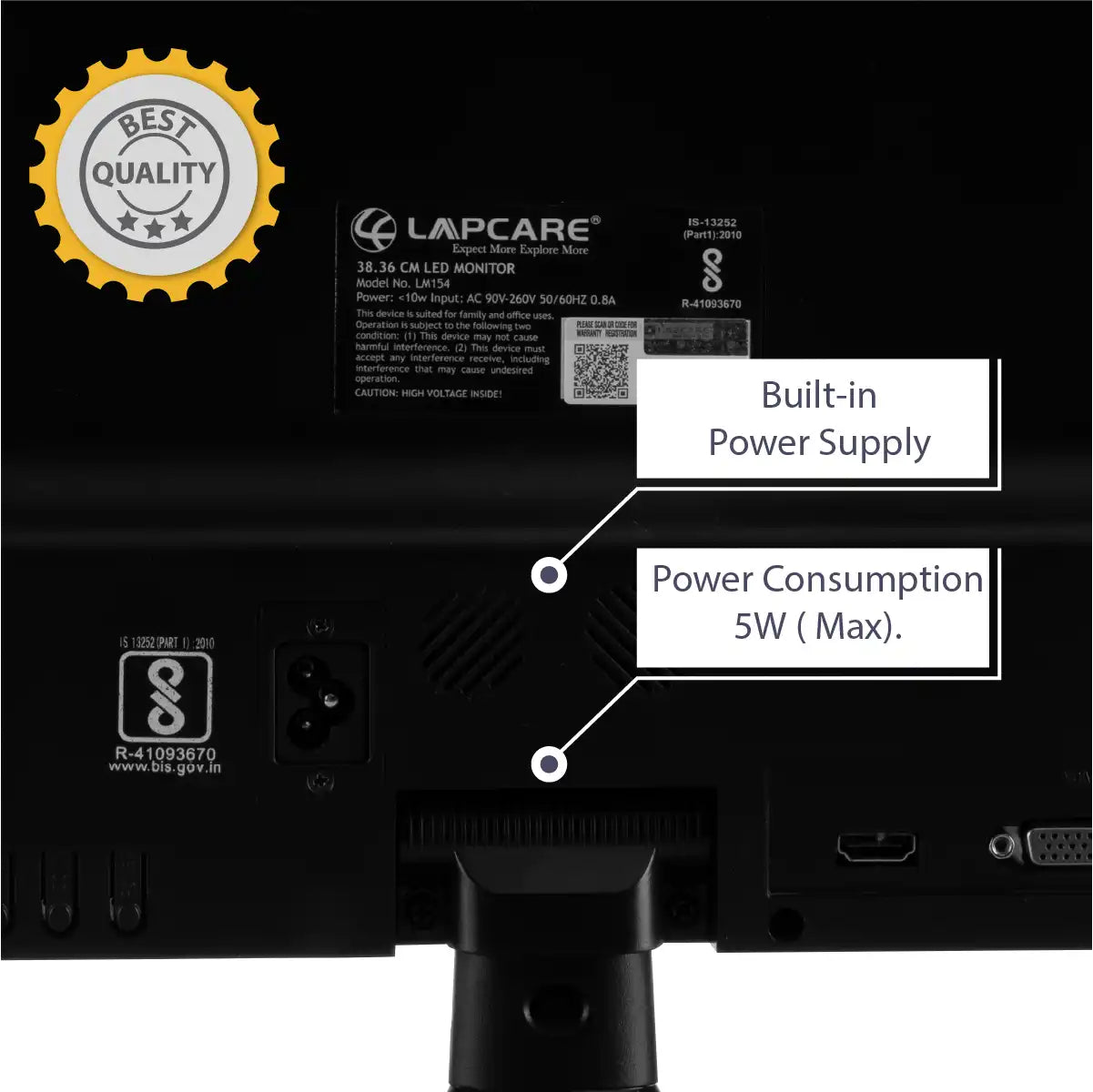 15.1" LED Monitor - 38.36 CM)-VGA (LM154-VGA)