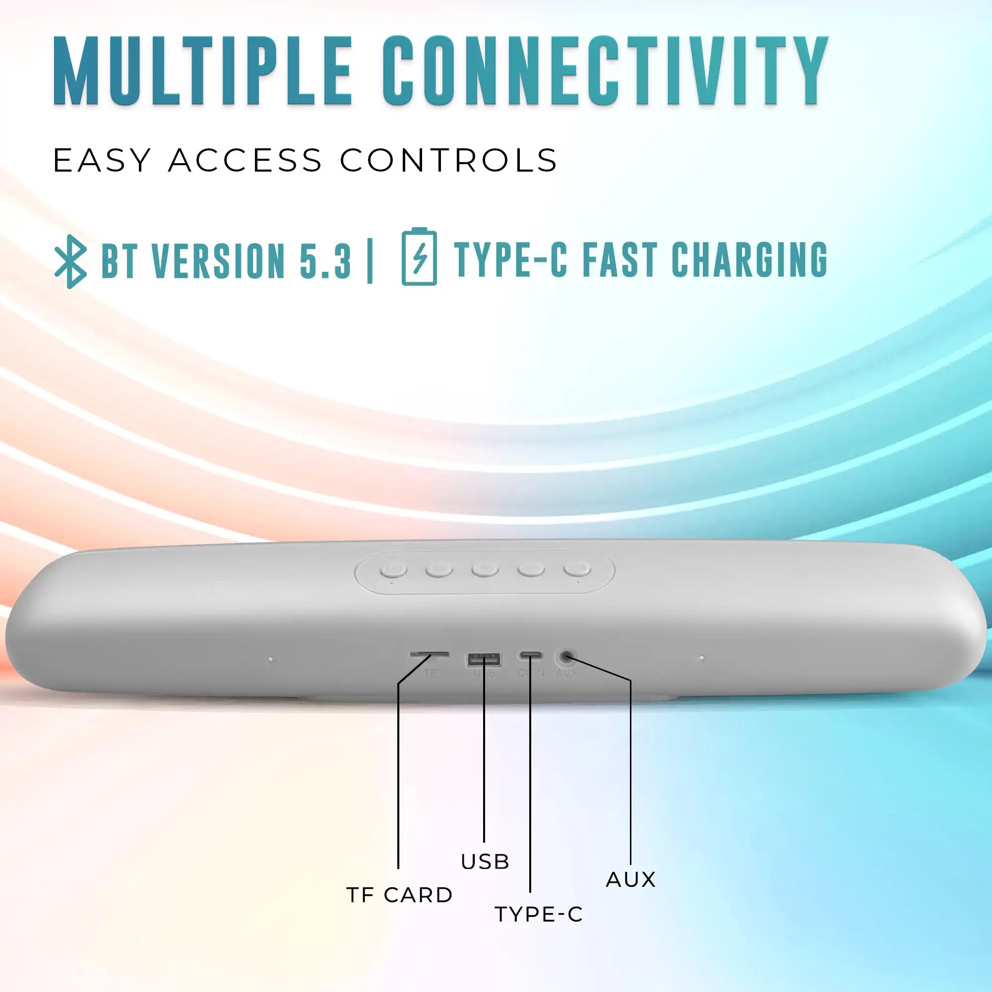 Musi Bar VI Portable 16W BT Soundbar Grey (LSB-609)
