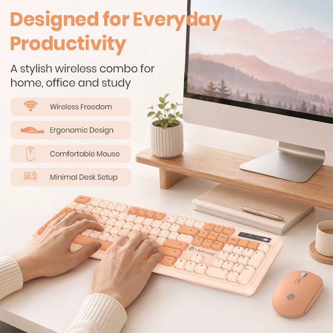 Ramon 5 Wireless Keyboard & Mouse Combo with 12 Multimedia Keys & 3200 DPI Mouse (WL-108)
