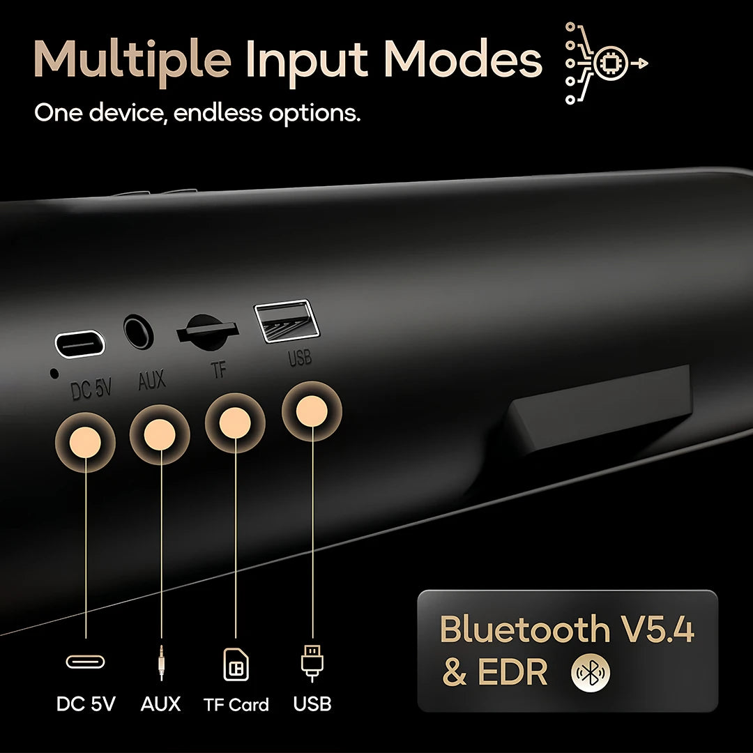 Vibex 30W RMS Multifunction BT Soundbar with Clock, LED Display (LOX-006)