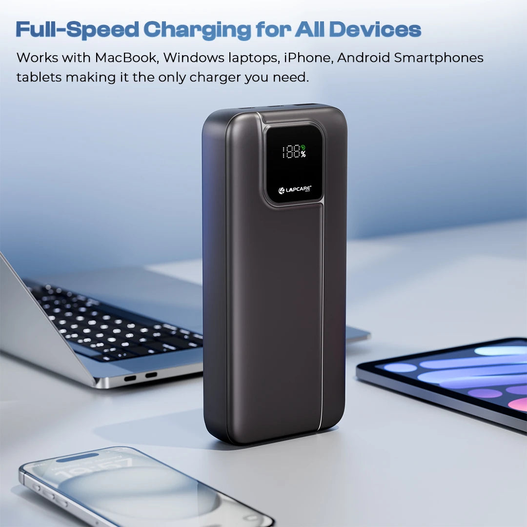 Bravo 27000mAh 22.5W Fast charging Power Bank With Type-C PD & Laptop Charging Support - AXM-023