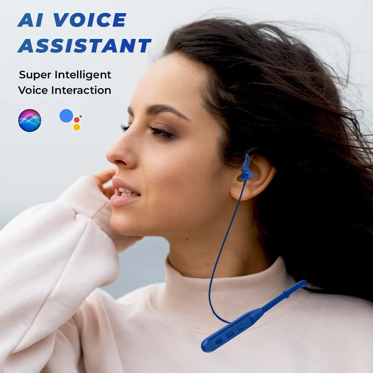 Wooband 105 Wireless Neckband Blue (LNB-123)