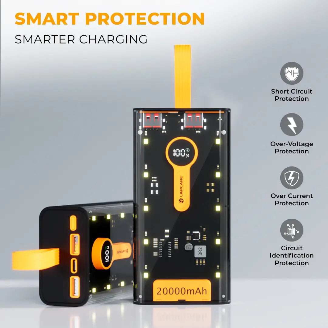 Bolt Pro 20000mAh Power Bank Black + Yellow (LPB-405)