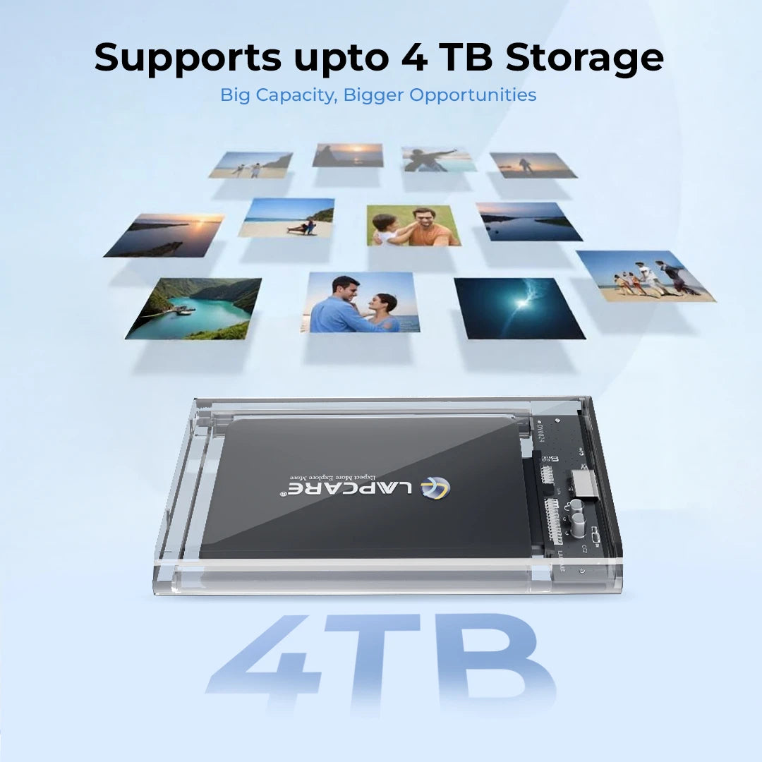 Transparent SSD Casing for 2.5" Sata with cable