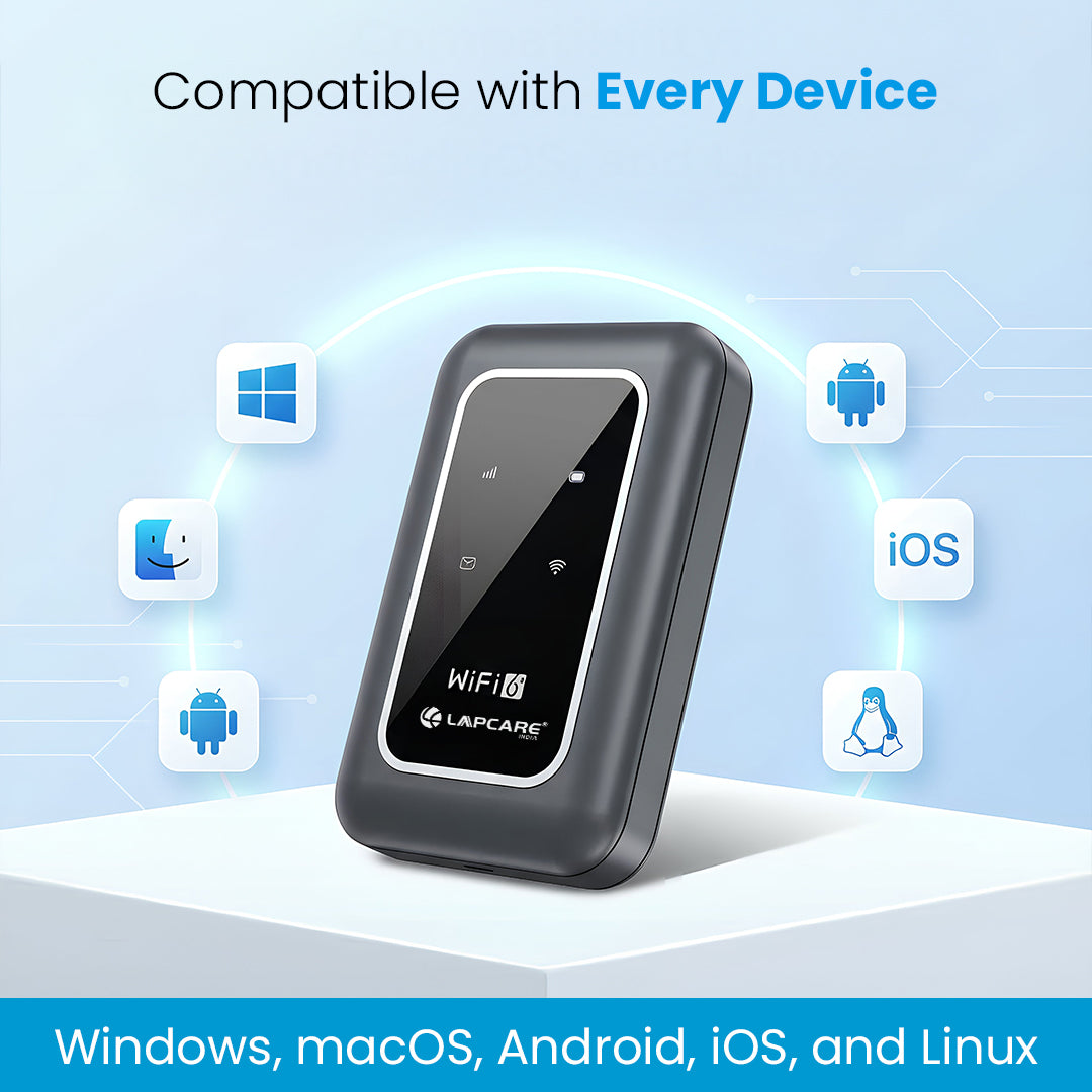 4G LTE Wi-Fi Dongle | 3000mAh Battery | Connect up to 10 devices ( LOX-208)