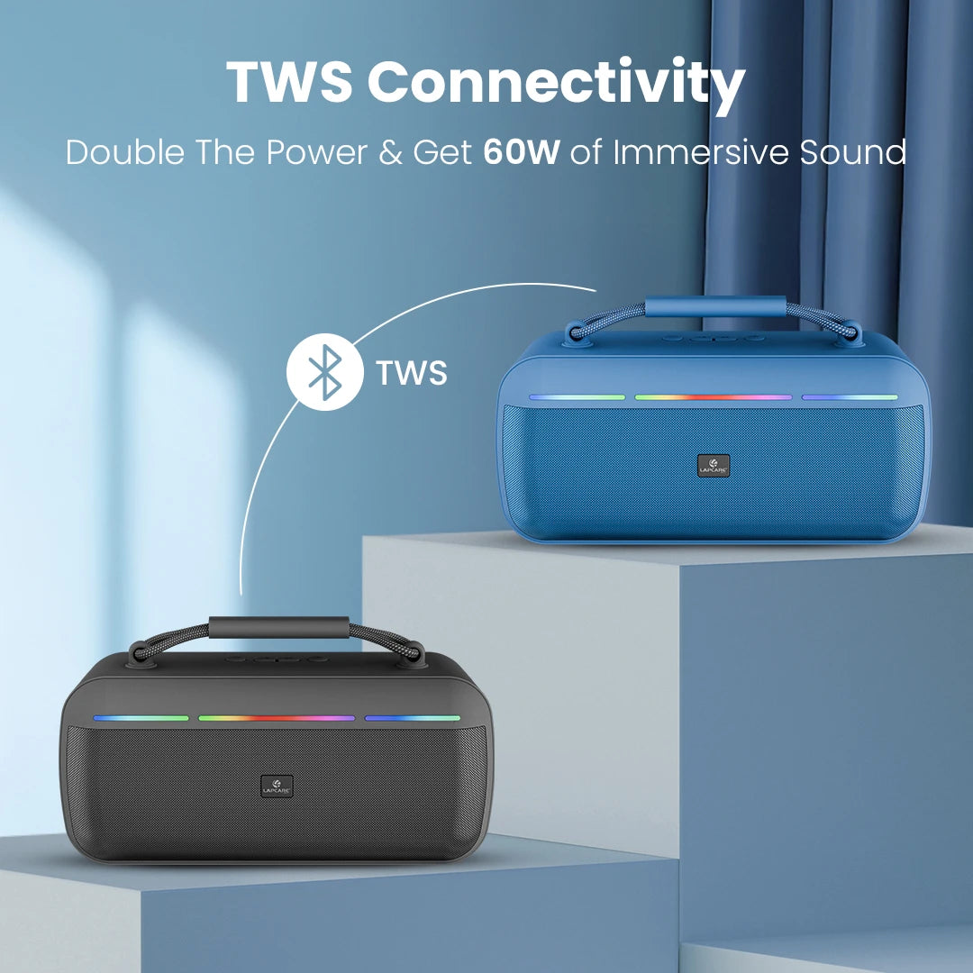 Roxx 30W Portable Party Speaker with RGB Lights & TWS Function - Blue (AMX-001)