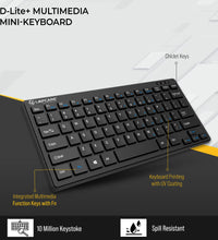 D-Lite Mini Wireless 87 Key keyboard  Black