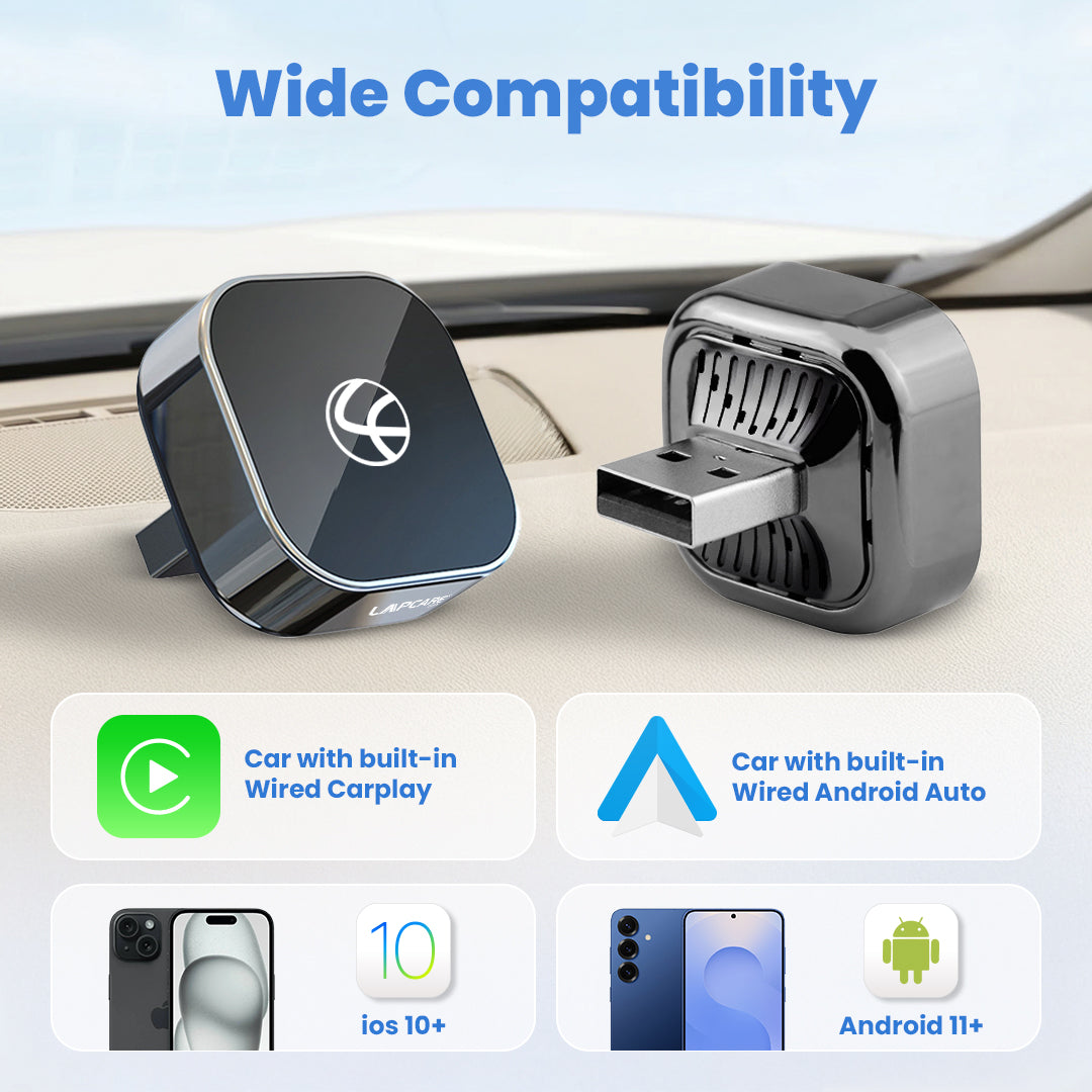 2-in-1 Wireless CarPlay & Android Auto Adapter | USB-C Converter (LOX-833)