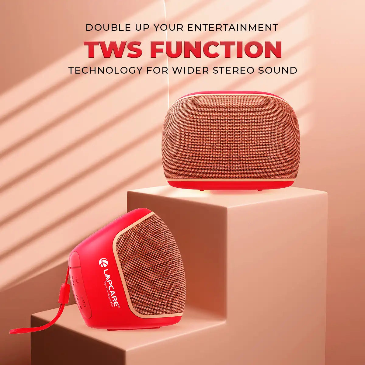 Pulse Wireless Bluetooth Speaker Red (LBS-333)