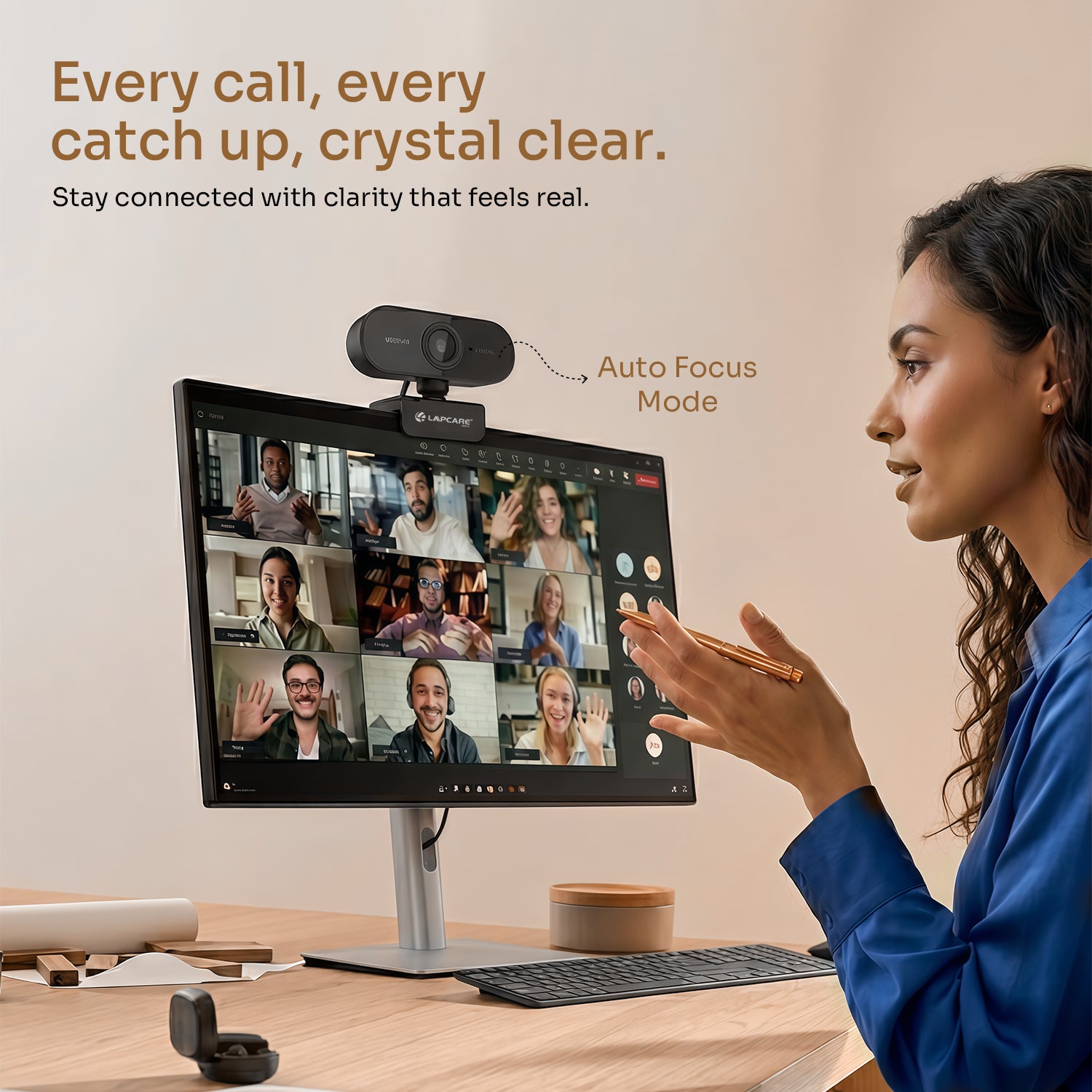 Lapcam 5MP Webcam + Noise Cancel Mic