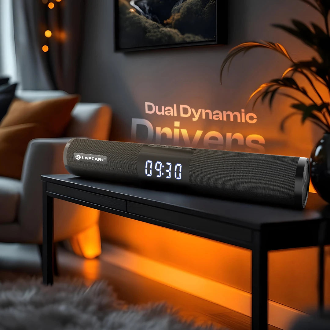 Vibex 30W RMS Multifunction BT Soundbar with Clock, LED Display (LOX-006)