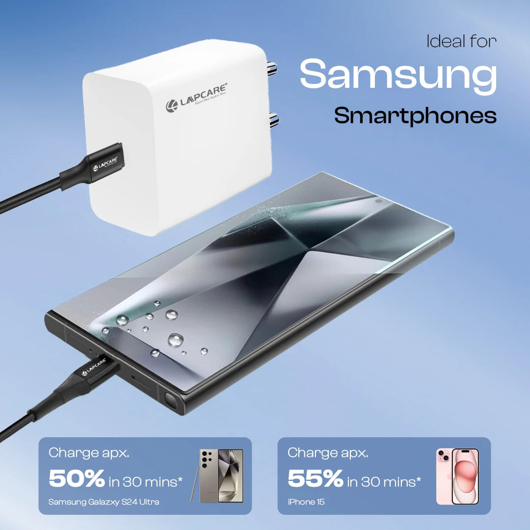 THURSTY 25W Superfast Wall Charger with Type-C Port, 3.5KV Serge Protection