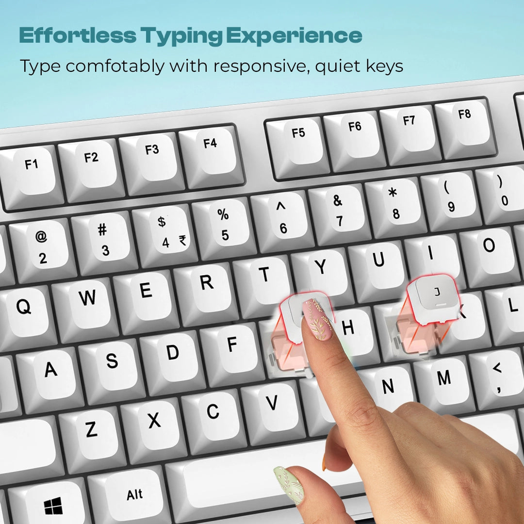 WL-102 Wireless Combo with 2.4G Wireless Technology (White)