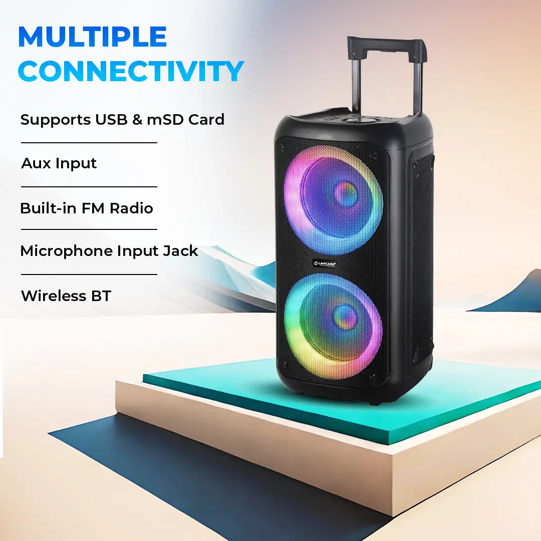LAPSONIC III Portable 50W wireless trolley speaker with Wireless Mic (LPS-333)
