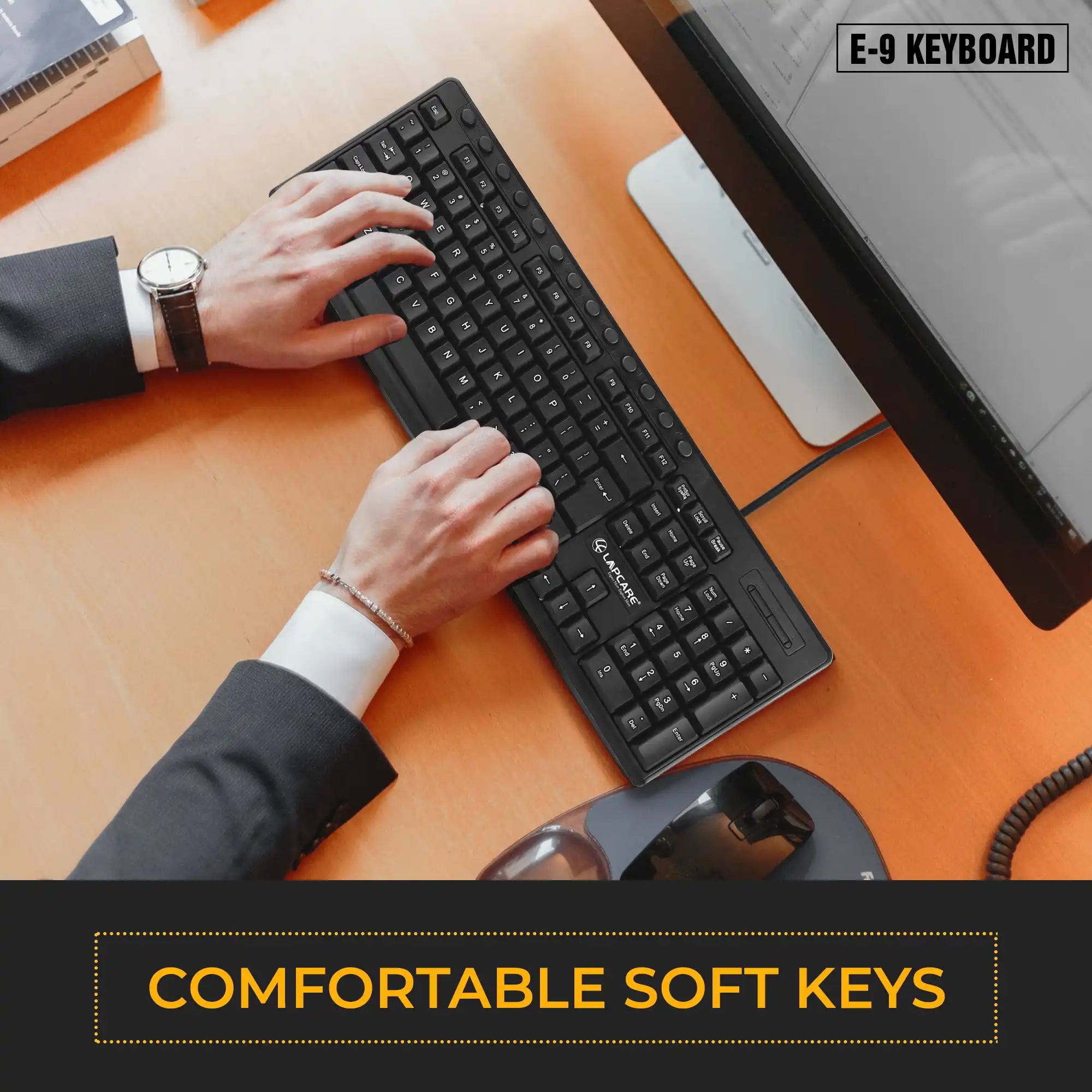 E9 - 117 Keys Wired Multimedia USB Keyboard
