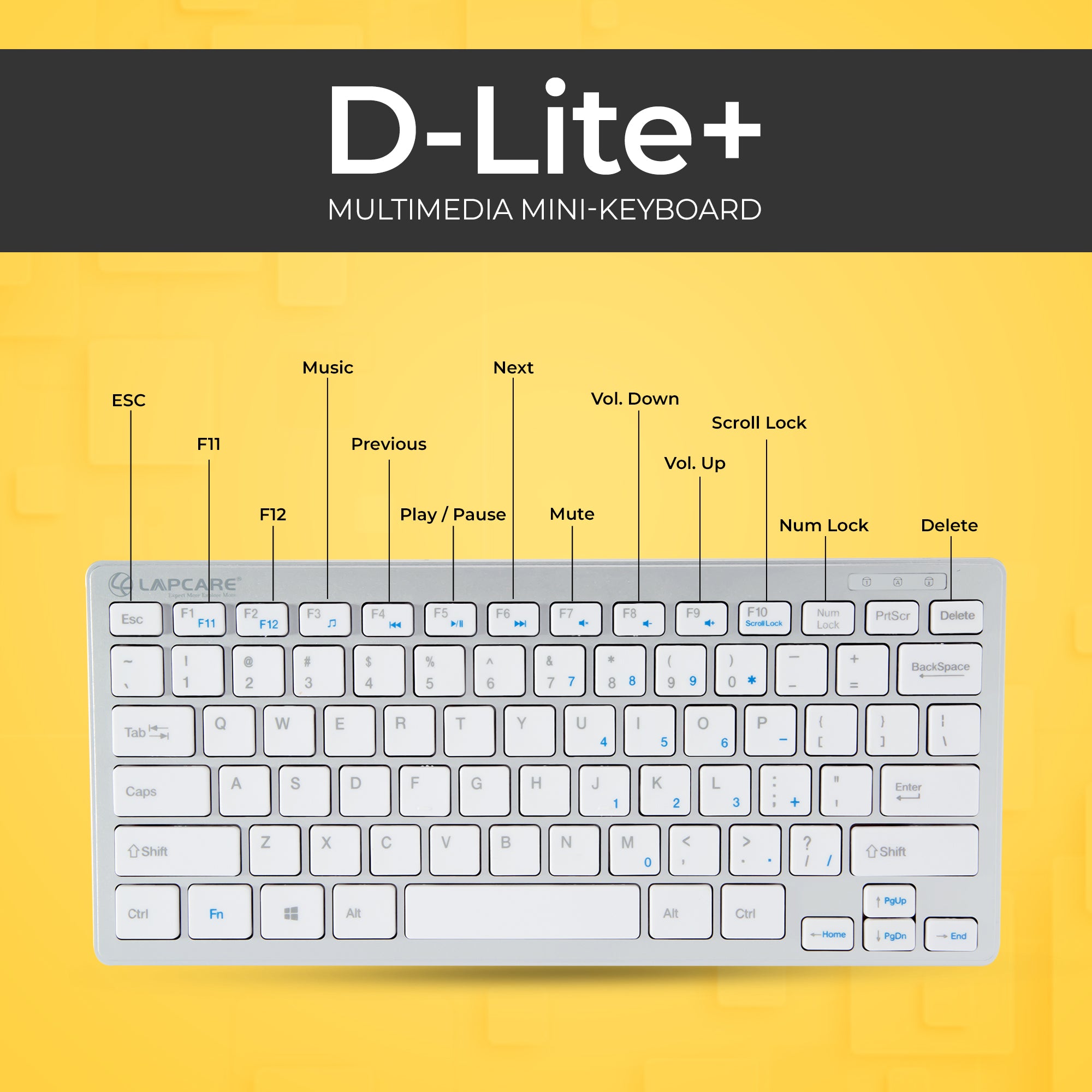 D-Lite Plus Mini Wireless KBD (D-Lite + Silver)