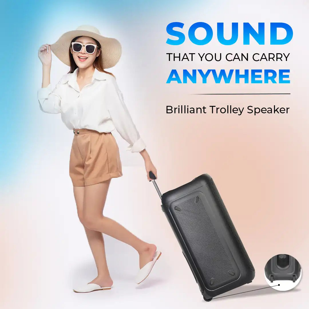 LAPSONIC III Portable 50W wireless trolley speaker with Wireless Mic (LPS-333)