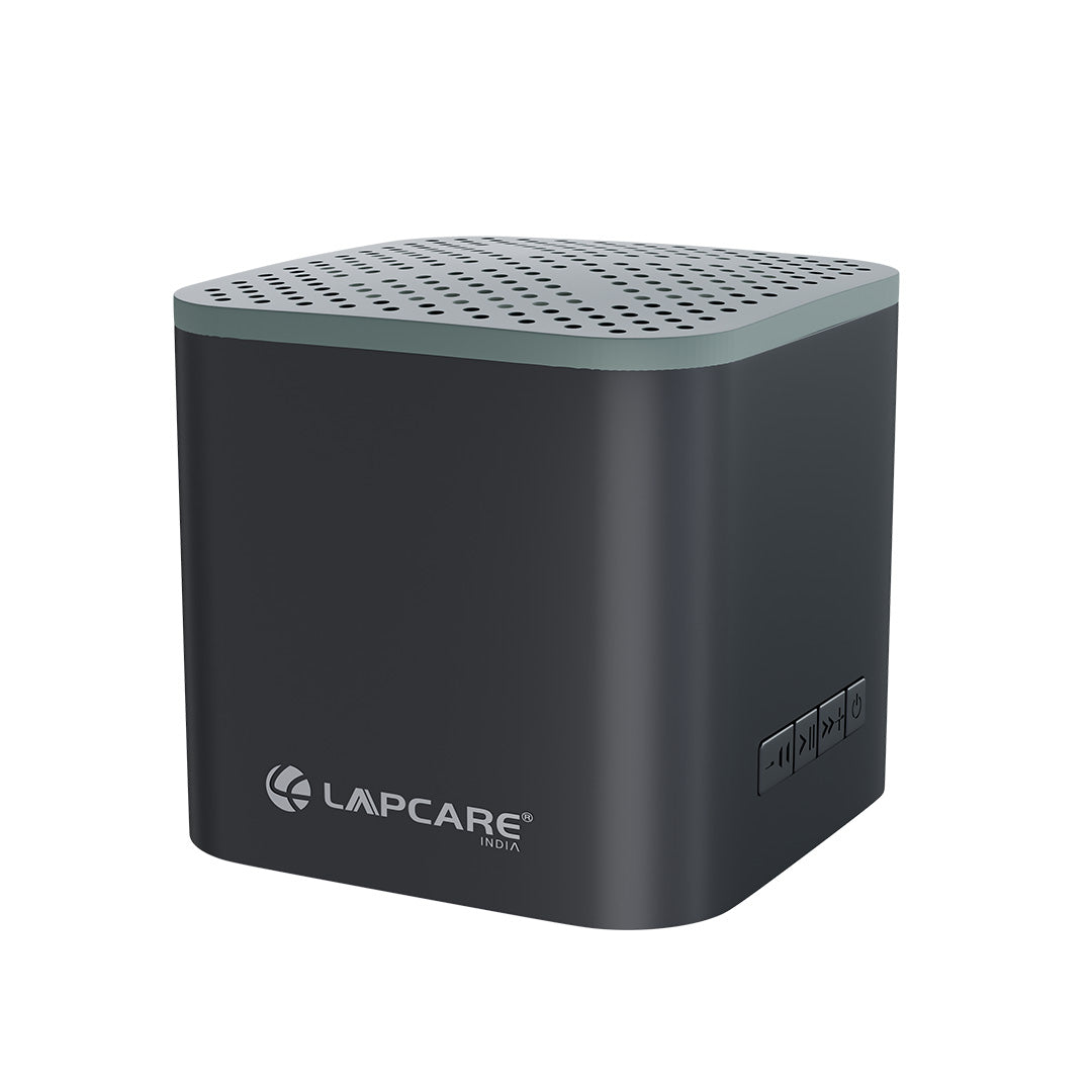 Kube lll 5W Portable Bluetooth Speaker with Mic & 8H Playtime (Black & Grey)