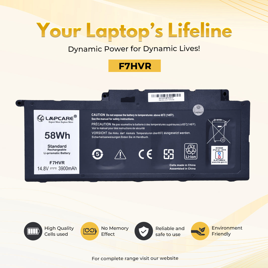 Laptop Compatible Battery For Dell Inspiron 17 7737 15 7537 Series (F7HVR)