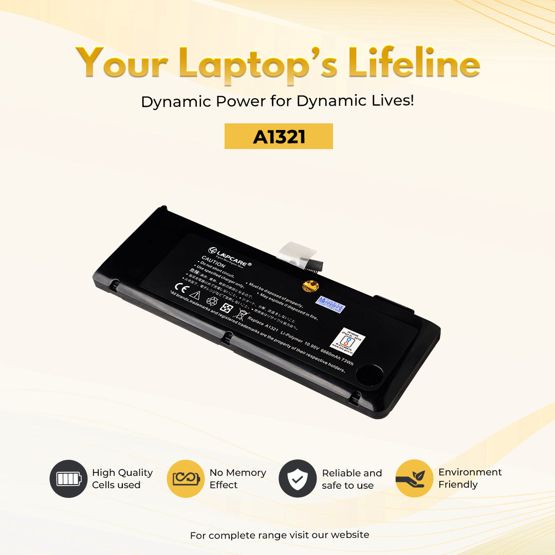 Laptop Compatible Battery For Macbook Pro 13" A1321 Series 6C