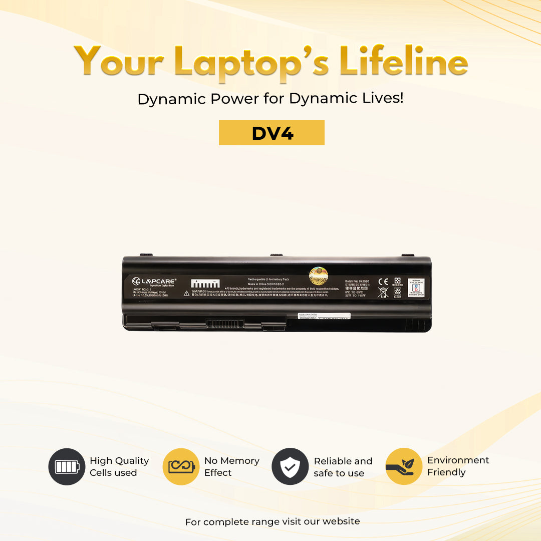 Laptop Compatible Battery For Pavilion DV4/DV5 series 6C