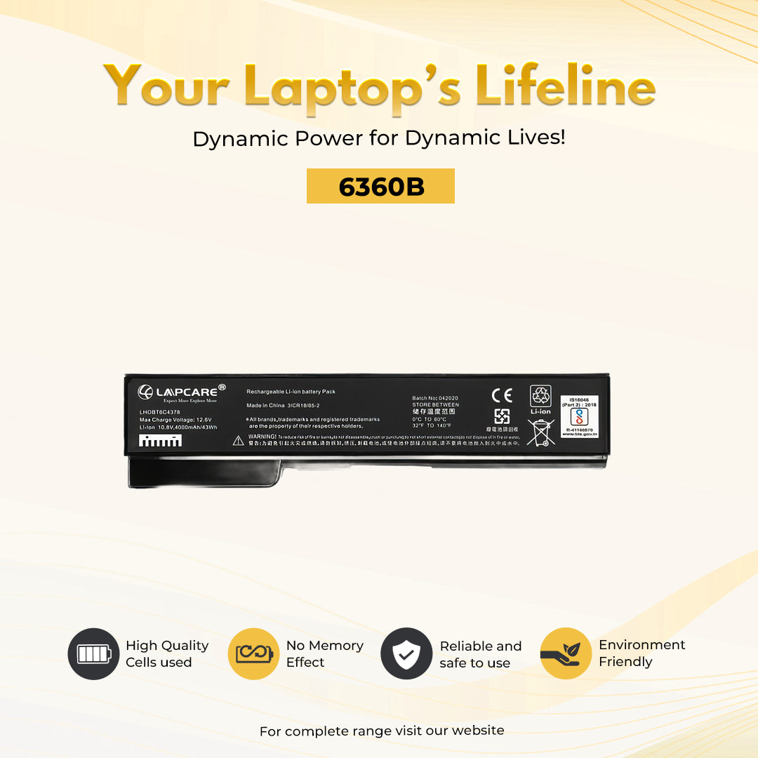 Laptop Compatible Battery For Elite Book 8460P (CC06XL)