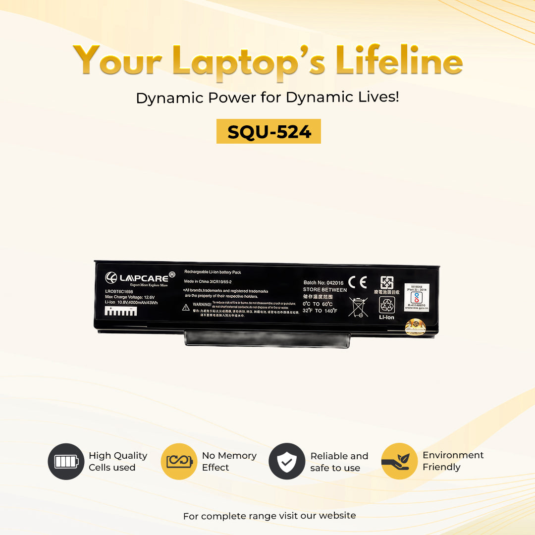 Laptop Compatible Battery For LG SQU-524
