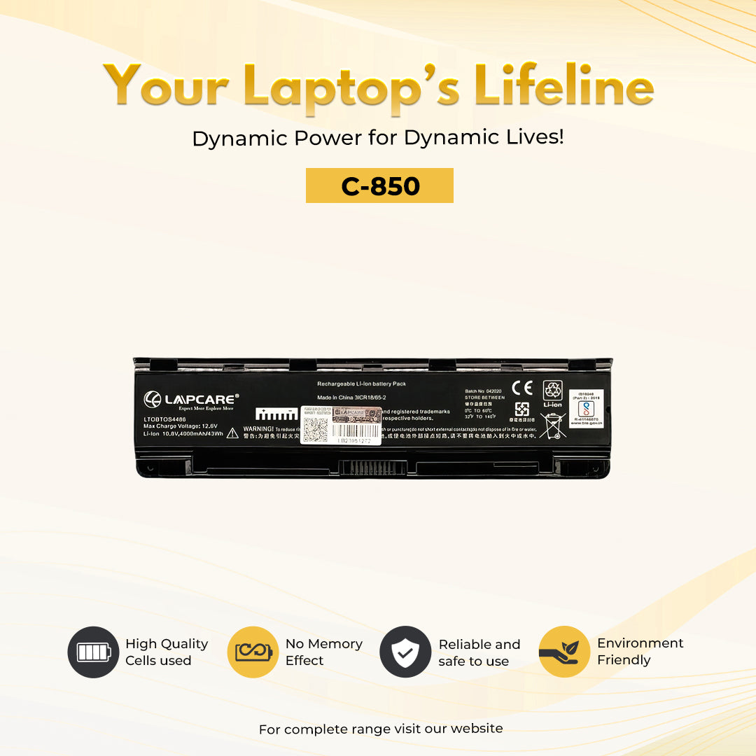 Laptop Compatible Battery For C-850