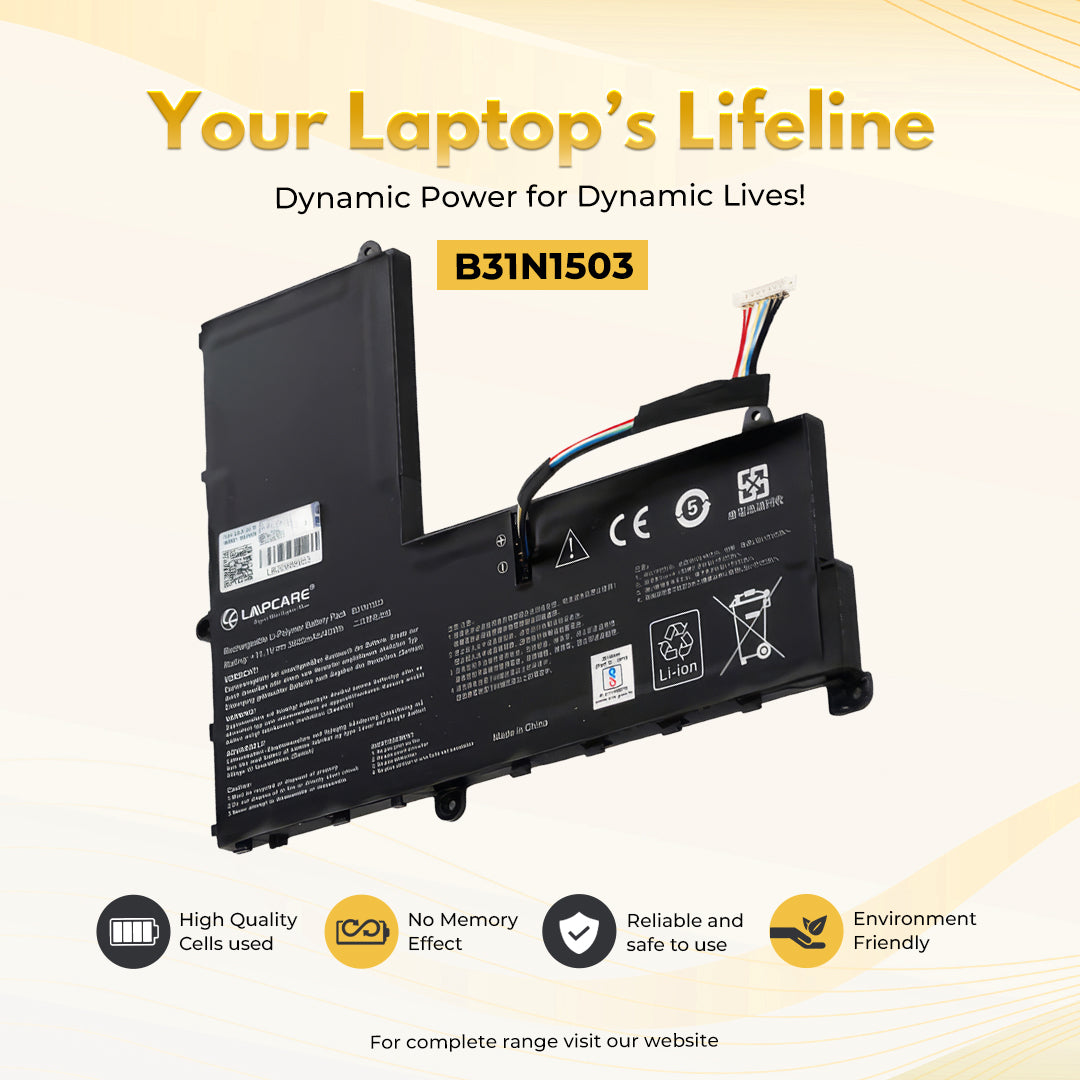 Laptop Compatible Battery For Asus Eeebook E202SA, R206SA (B31N1503)