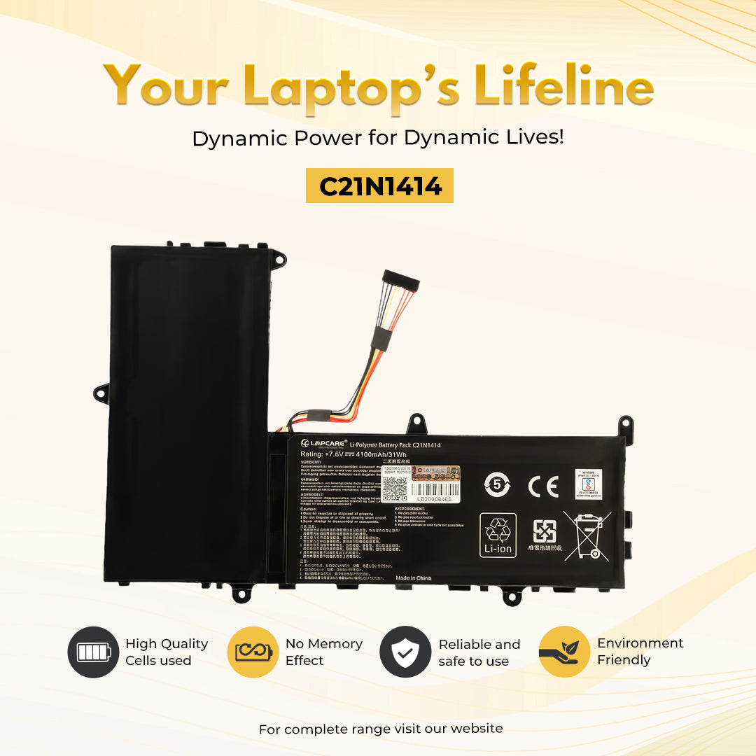 Laptop Compatible Battery For Asus X205T (C21N1414)