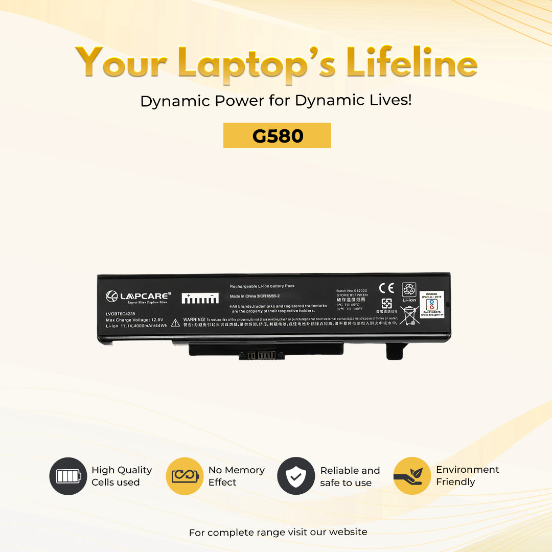 Laptop Compatible Battery For G580 6C