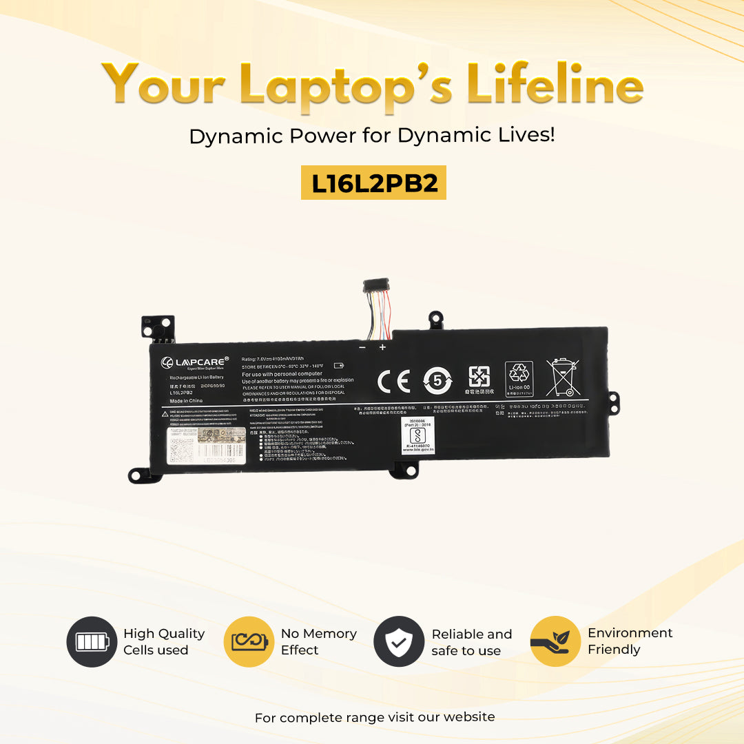 Laptop Compatible Battery For Lenovo ideapad 320/320-14AST,320-15ABR Touch 2C (L16L2PB2)