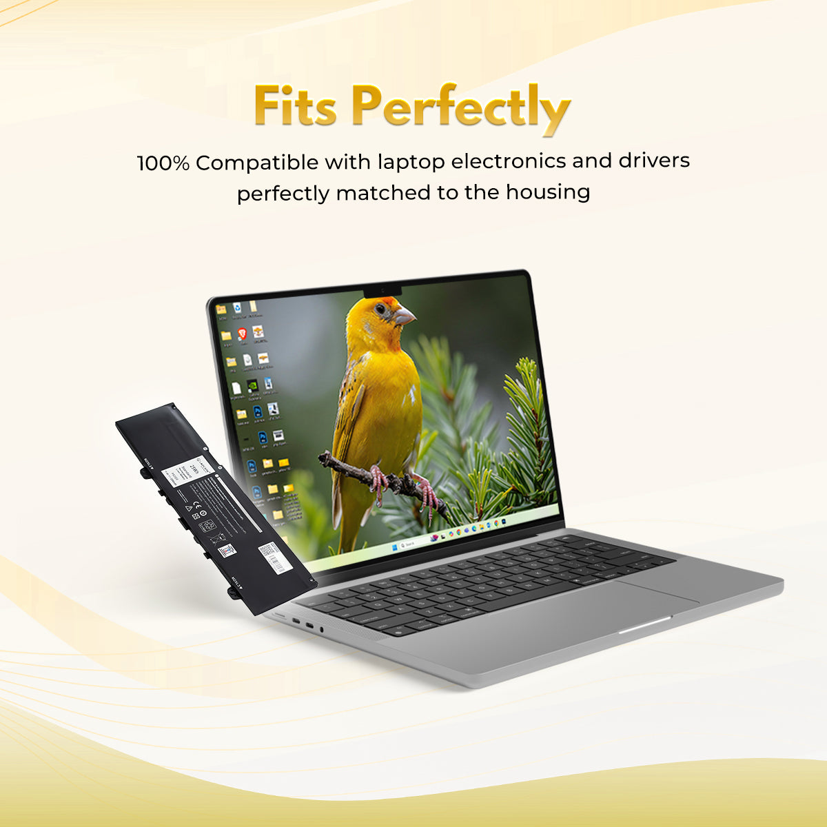 Laptop Compatible Battery For DELL Inspiron 13 7370 7373 7386 5370 Vostro 5370 38Wh