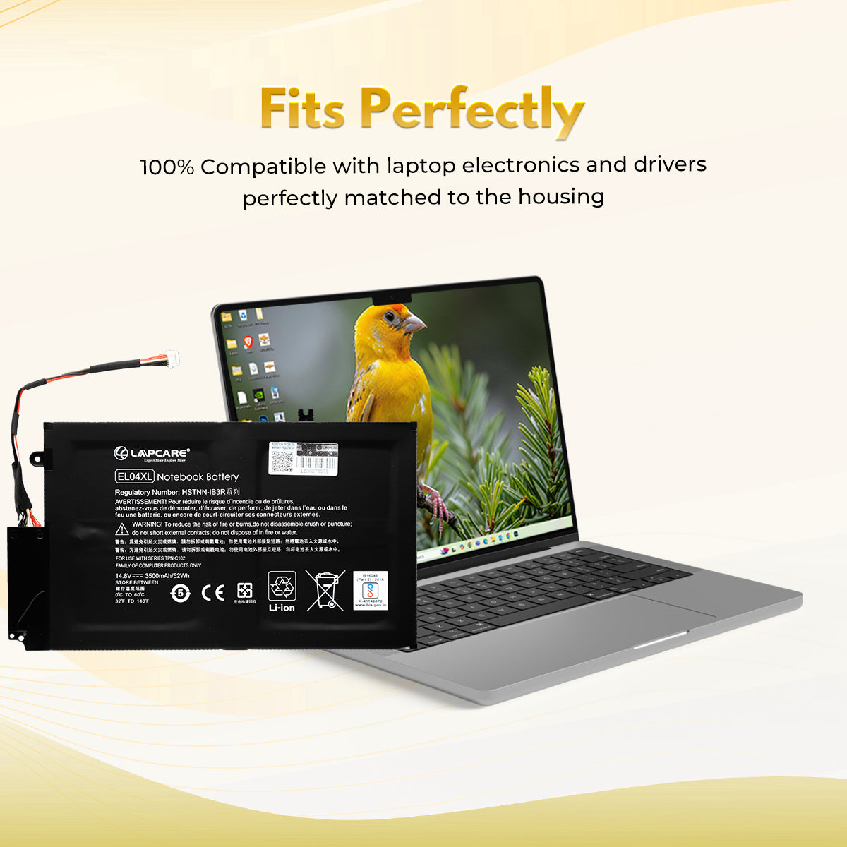 Laptop Compatible Battery For HP Envy TouchSmart 4, (EL04XL) 4C