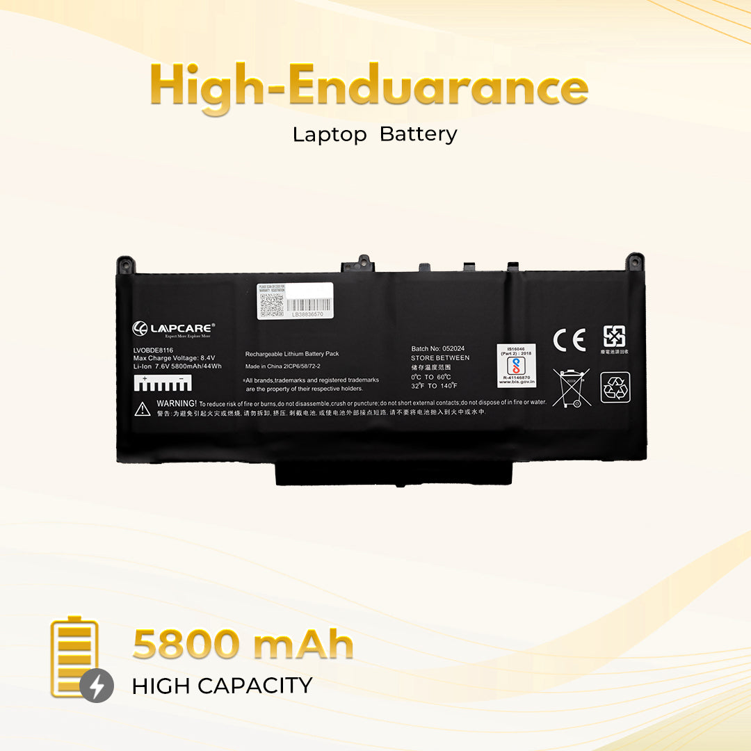 Laptop Compatible Battery For Dell E7270 (J60J5)