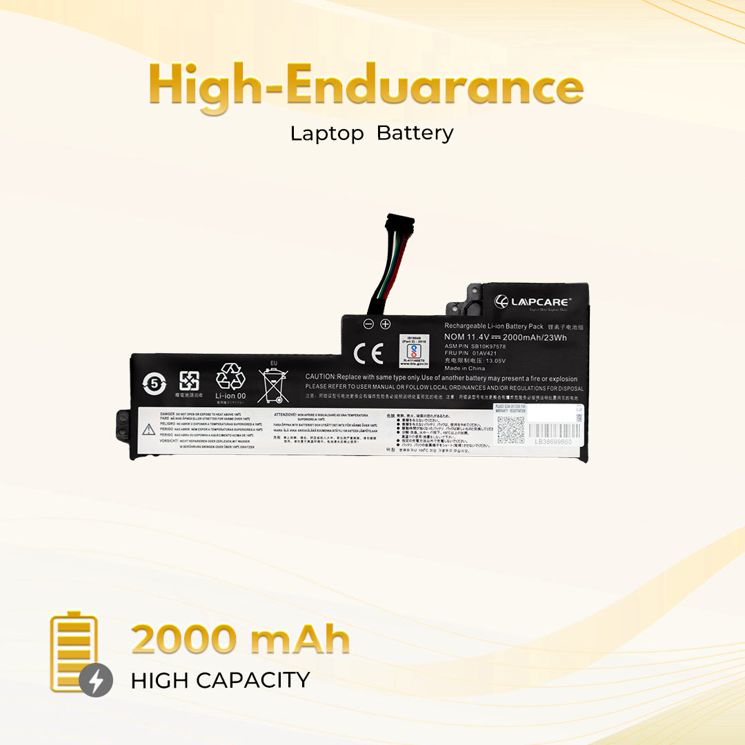 Laptop Compatible Battery For Lenovo T470/T480 Internal (01AV421)