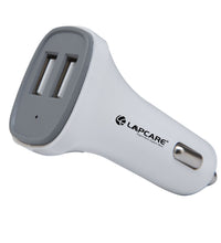 Lapcare Car Charger 15W with 2 USB Ports- White(LCC-111)
