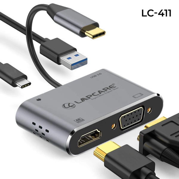 Type C 3.1 - 4 in 1 Travel Docking station (USB / PD / HDMI / VGA