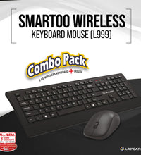 Smartoo Black Wireless Multimedia Combo Keyboard + Mouse 1200dpi