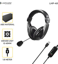 MULTIMEDIA USB WIRED HEADSET WITH MIC (LHP-400)