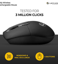 Jolly Rechargeable Mouse - 4 Button, 1600 dpi - Black